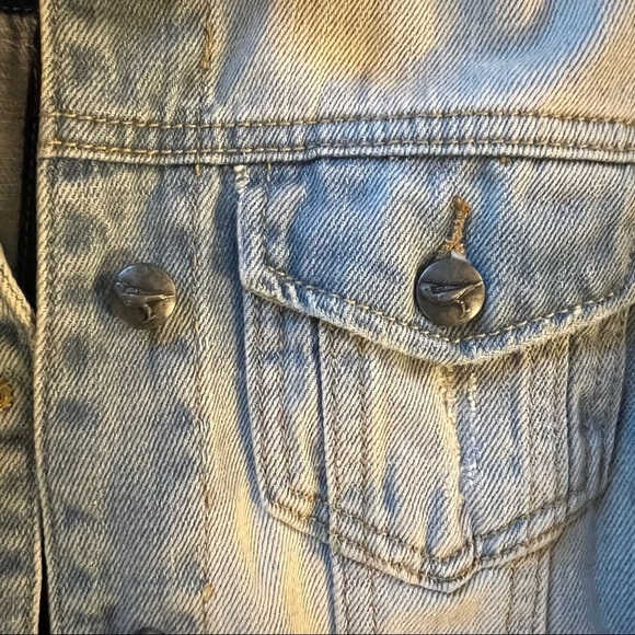 Denim Jacket With Neon Embroidery​ - Picture 4 of 6